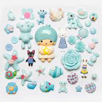 特价蓝绿色套装冰箱贴 可爱卡通韩国创意磁铁强力吸铁石磁贴早教