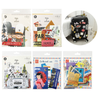 JR韩国文具可爱行李箱大贴纸旅行箱笔记本滑板死飞电脑冰箱装饰贴