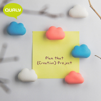 泰国Qualy创意可爱小清新云朵冰箱贴吸铁石留言板便利贴磁贴6件套