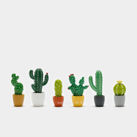 未半定制 仙人掌冰箱贴 创意卡通可爱3D立体磁铁磁贴一套磁力贴