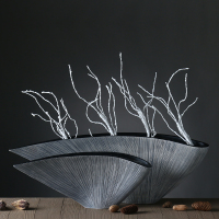 干花欧式创意树脂艺术大号花瓶摆件北欧客厅插花工艺品家居装饰品