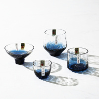 现货 日本进口东洋佐佐木玻璃杯镶金箔窯酒杯 星空杯杯