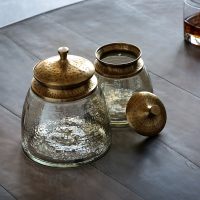 巷子戏法丨Cuprum铜质玻璃罐子样板间摆件装饰品收纳咖啡豆储物罐