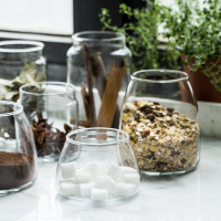 朵颐利比玻璃罐子6件套密封储物罐茶叶零食罐