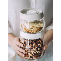 [套装]树可 真空密封罐3件套套装按压抽真空玻璃保鲜盒