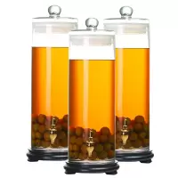 泡酒直筒玻璃瓶带龙头加高人参鹿茸酒瓶鹿鞭泡酒罐长筒圆柱密封罐