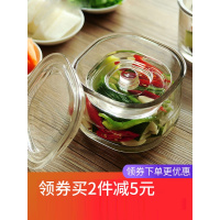厨房泡菜坛子加厚玻璃密封罐家用腌菜缸瓶浅渍罐一夜渍日本腌制罐