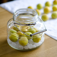 日本进口石塚玻璃密封罐杂粮储物罐子 家用广口泡酒瓶收纳瓶5L大