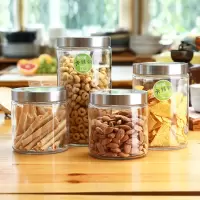 scybe/喜碧玻璃密封罐纳吉密封罐4件套储物瓶干果罐粮食罐零食罐