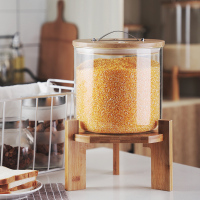 米桶家用储米罐米缸玻璃密封罐面缸防虫防潮储米箱装面粉桶10斤