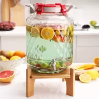 果酵素桶自动排气酿造罐酵素桶玻璃密封罐泡酒瓶带龙头大号30斤