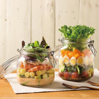 [可可屋]日本石塚硝子玻璃密封储存瓶杂物食品储存罐果酱瓶储物罐