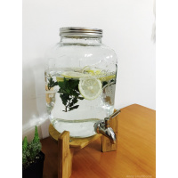 果汁罐无铅玻璃带龙头加厚透明家用泡酒瓶壶梅森罐密封罐甜品台