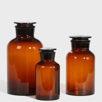 棕色玻璃泡酒瓶子广口磨砂密封罐避光大油桶茶色标本瓶泡酒瓶酒缸