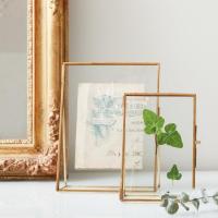 VLOS |铜复古玻璃相架 植物干花相框