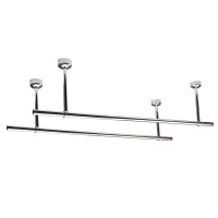 居博士晾衣杆304不锈钢顶装晒衣杆阳台单杆固定挂衣杆简易晾衣架