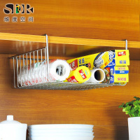 SDR创意厨房挂篮收纳篮304不锈钢置物架衣柜收纳架挂架隔板分层架