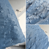 原创改造再造材料创意肌理三宅一生压褶皱设计师服装棉麻化纤布料