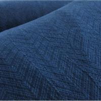 植物靛蓝染箭头纹棉麻布料纯手工设计师复古中式木染有纹理DIY