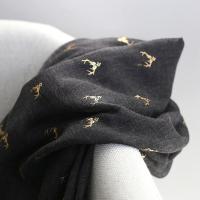 AI 高品质面料烫金丝巾触感舒适 春秋围巾韩版棉麻围巾披肩两用