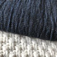 高端品牌订单剩余连衣裙 袍子 经典藏蓝拱线工艺磨洗棉麻双层布料