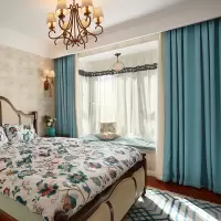混纺亚麻窗帘布料 现代简约北欧美式风格客厅卧室窗帘