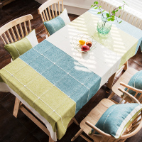 简约现代棉麻小清新桌布客厅茶几餐桌布布艺北欧风格子长方形台布
