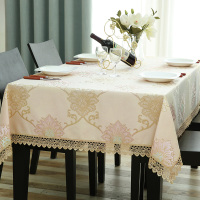 欧式桌布布艺长方形餐厅家用客厅餐桌茶几蕾丝花边台布镂空椭圆形