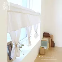 小窗帘帘布艺 韩式清新帘隔断帘田园装饰半帘 厨房半帘