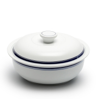 [工匠系列]9英寸带盖汤碗1L简约中式精品餐具一品汤锅釉下彩