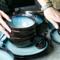 朵颐创意陶瓷餐具套装sim系列家用碗碟盘2/4人食