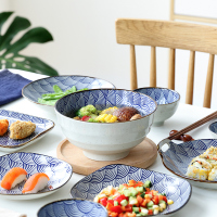 日式陶瓷餐具碗碟套装碗家用一人食 简约2/4/6人碗盘组合碗具复古