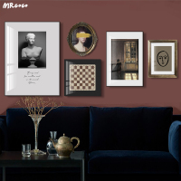 小众高品质收藏级轻奢装饰画欧式复古客厅组合装饰画餐厅挂画壁画