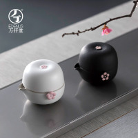 万仟堂陶瓷快客杯茶具一壶一杯便携功夫随时茶具泡茶器 梅花客