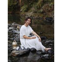 白瓷旅行茶具套装便携旅游户外功夫茶盖碗木灰茶杯玻璃公道杯