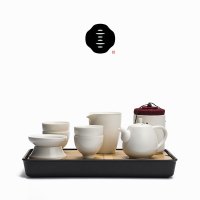 茶诵日式黑陶茶具简约家用功夫茶具套装泡茶壶陶瓷干泡小茶盘