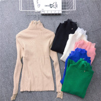 【福利款两件65】厂家太给力百搭款针织毛衣拼接蕾丝