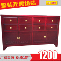 剂台实木桌台收银台柜定做木质多斗柜配药桌祁盛厂家直销