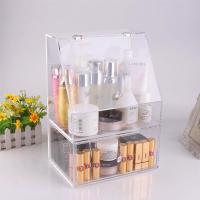 邮梯形亚克力化妆品收纳盒抽屉式防尘口红护肤品桌面收纳盒组合