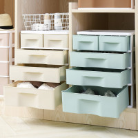 透明抽屉式内衣收纳盒放内裤装袜子家用塑料衣柜整理收纳箱收纳柜