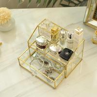抽屉式化妆品收纳盒首饰整理盒宿舍简约小化妆品架ins香整理盒