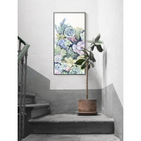 仟象映画 原创北欧植物竖玄玄关画道走廊绿色彩装饰画挂画 大幅