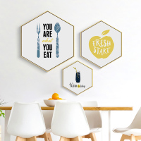 好胃口餐厅装饰画简约清新风格刀叉挂画厨房餐桌墙面北欧饭厅壁画