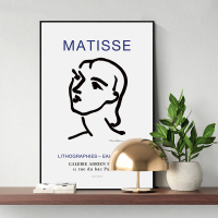 Henri Matisse野兽派抽象艺术装饰画北欧风格人物线条马蒂斯挂画