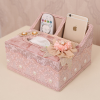 遥控器收纳盒纸巾盒餐纸盒抽纸盒面巾纸盒卫生纸盒子客厅欧式家用