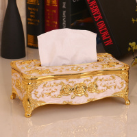 欧式纸巾盒锌合金抽纸盒客厅餐巾纸盒餐桌酒店KTV邮