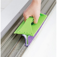 韩国进口擦镜子抹布擦玻璃擦窗抹布清理滑道窗缝隙手持除尘刷子