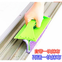 进口韩国擦玻璃抹布擦镜子擦窗抹布清理滑道窗缝隙手持除尘刷子