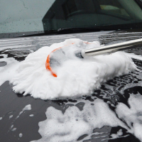 车用品洗车拖把汽车用除尘刷掸子扫灰灰尘专用托把弹胆子冼车套装