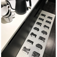 livingbank原创INS北欧风马赛克几何地砖厨房地垫防防油防滑垫